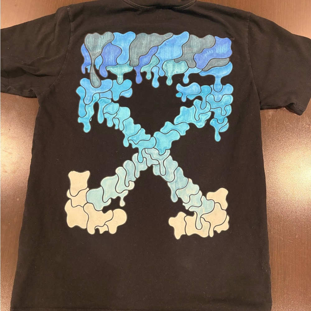 Black and blue Off-White streetwear t-shirt #streetwear